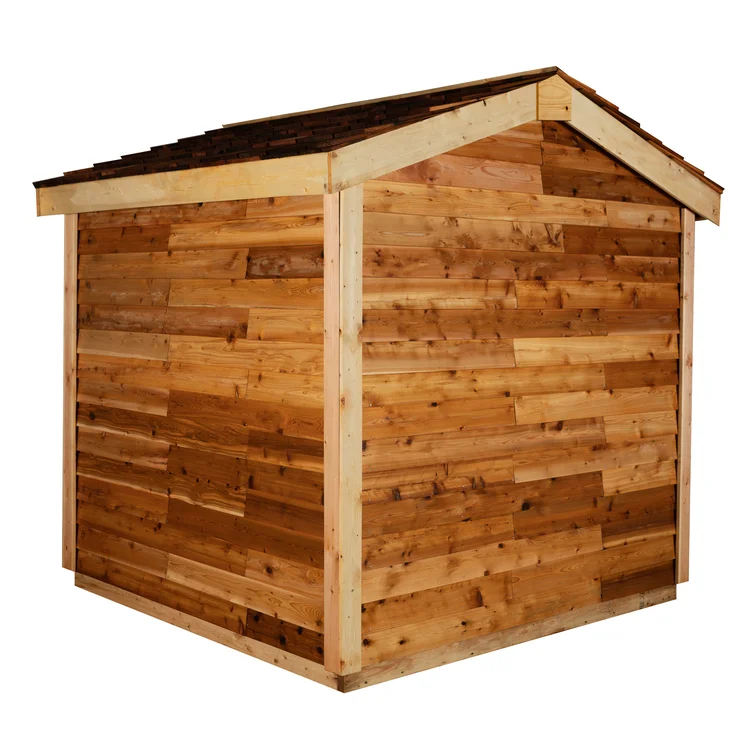 Cedar Gable 7.3 ft. W x 7 ft. D Solid Wood Storage Shed
