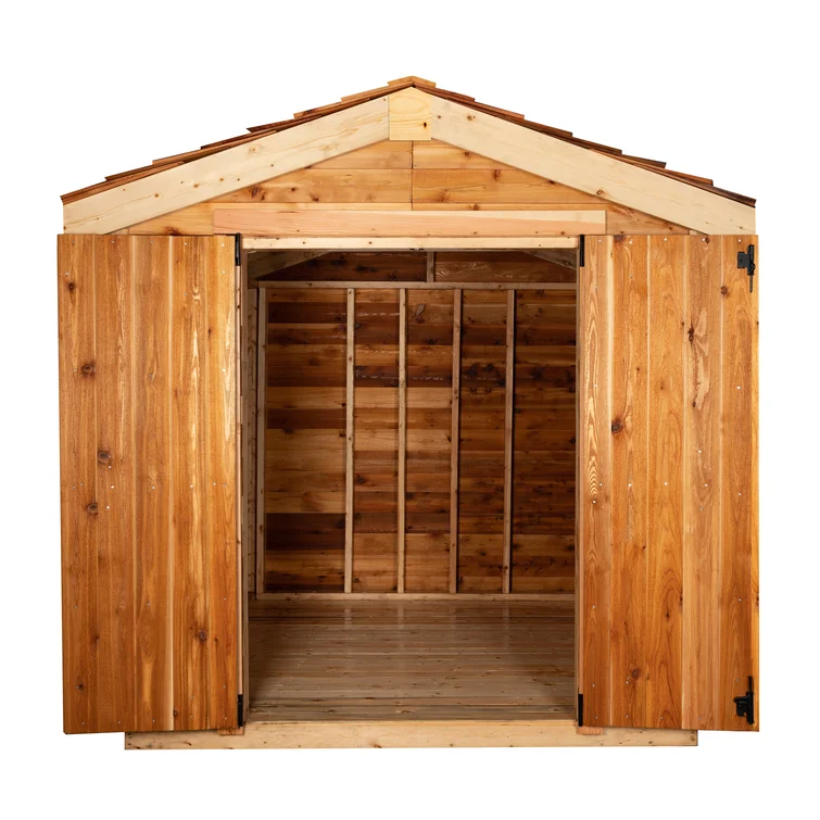 Cedar Gable 7.3 ft. W x 7 ft. D Solid Wood Storage Shed