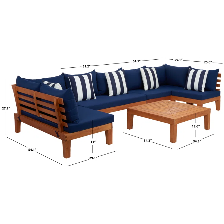 Tokarz 5 - Person Outdoor Seating Group with Cushions