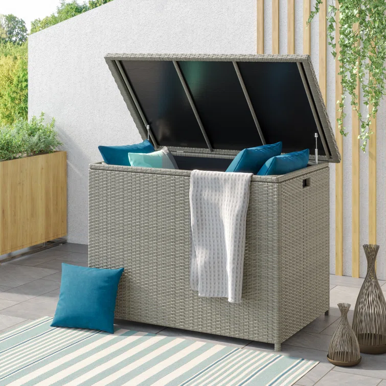 Etta Avenue™ Kristiana 46.46'' W 127 Gallons Wicker / Rattan Outdoor Deck Box