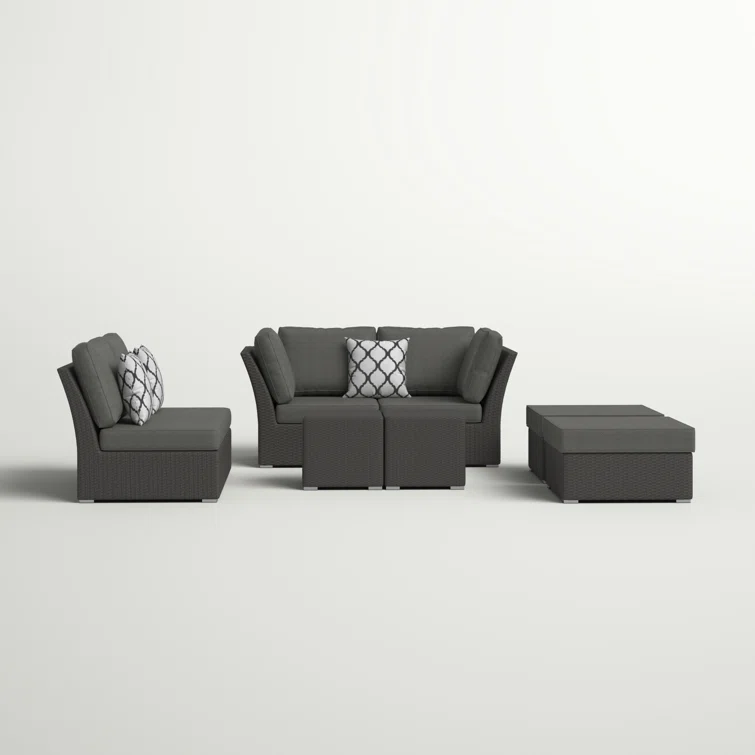 Baecher 6 - Person Outdoor Seating Group with Cushions