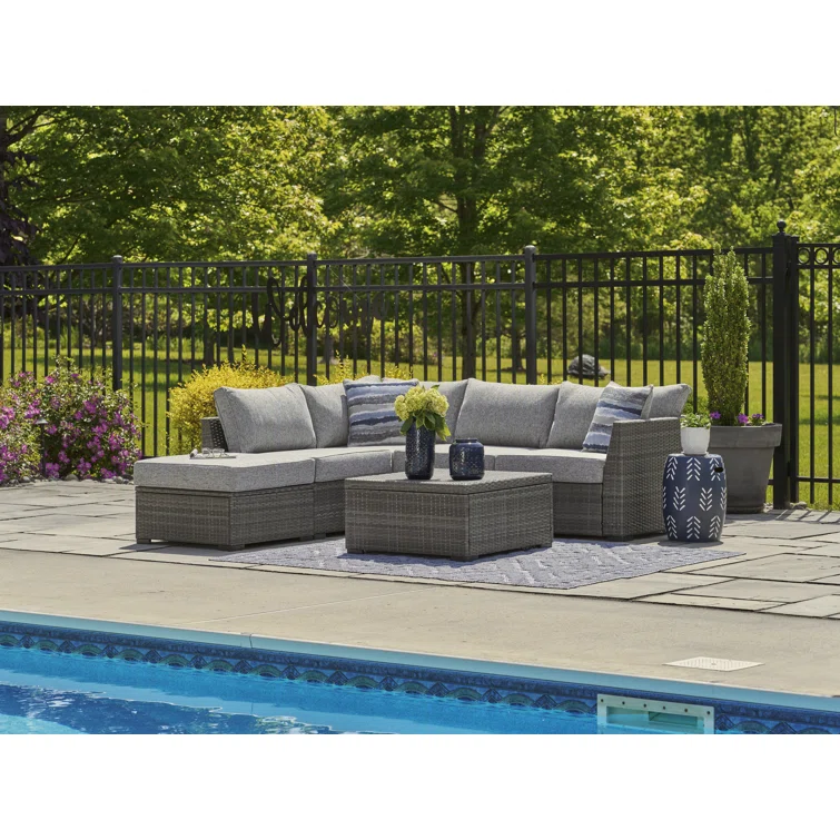 Petal Road Wicker 5 - Person Outdoor Seating Group with Cushions