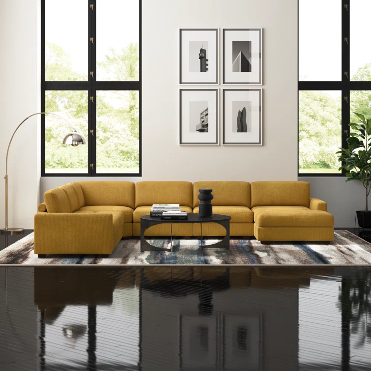 Aristedes 6 - Piece Corduroy Sectional