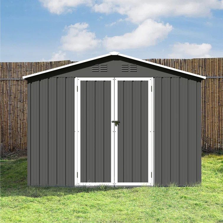 Alcazar 8 ft x 6 ft Metal Storage Shed