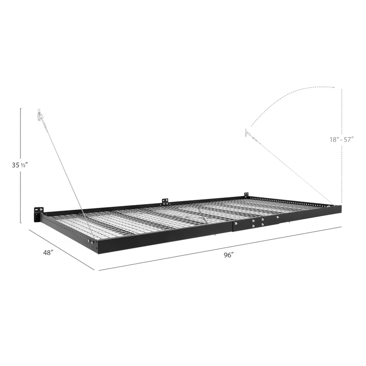 Pro Series 4 ft. x 8 ft. and 2 ft. x 8 ft. Wall Mounted Steel Shelf Set