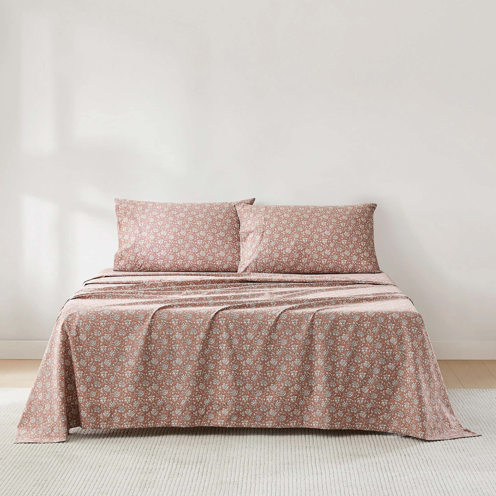 Lush Decor Zara Floral Block Cotton Sheet Set