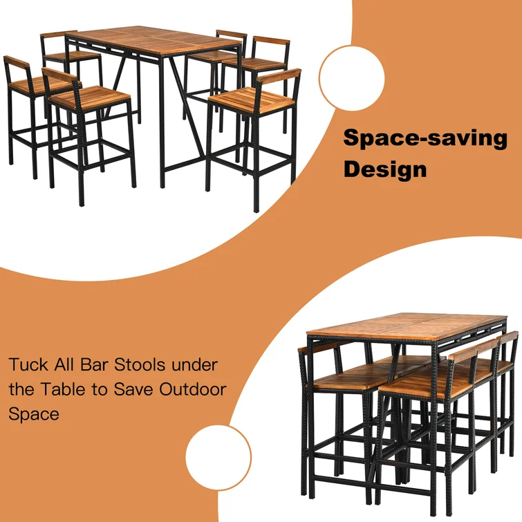 Jaycee 6 - Person Square Outdoor Dining Set