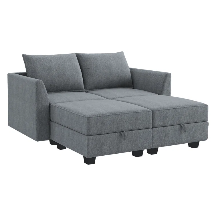 Manusite Convertible Modular Sectional Couch With Reversible Storage Chaise