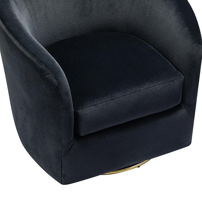 Emanuela Velvet Swivel Barrel Armchair