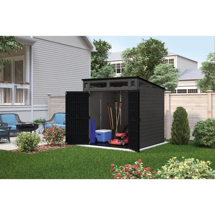 Suncast Modernist 7 ft. W x 7 ft. D Resin Storage Shed