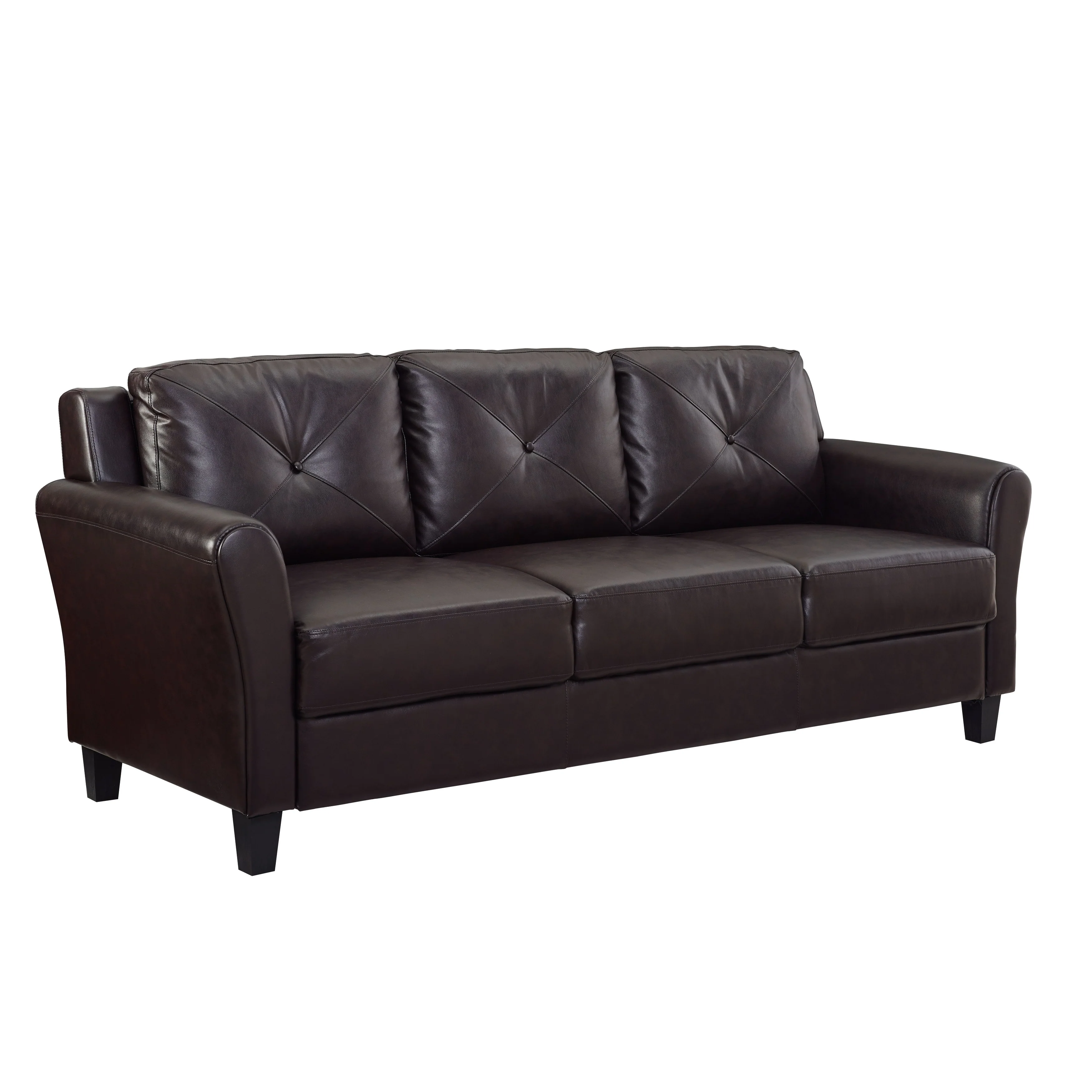 iLounge Harvard Faux Leather Sofa
