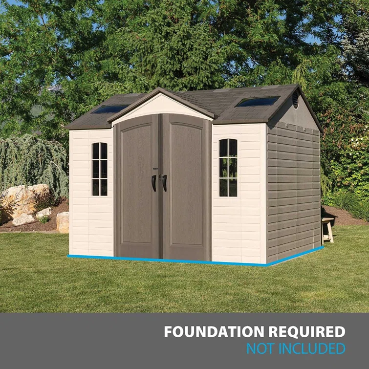 Lifetime 10 Ft. x 8 Ft. High-Density Polyethylene (Plastic) Outdoor Storage Shed with Steel-Reinforced Construction