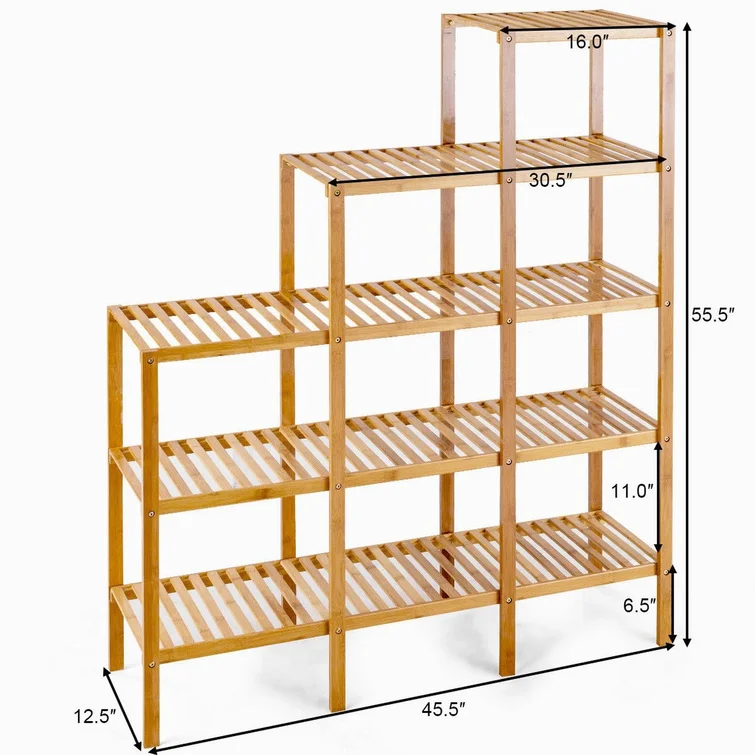 Mahnomen 45.5'' W Solid + Manufactured Wood Shelving Unit
