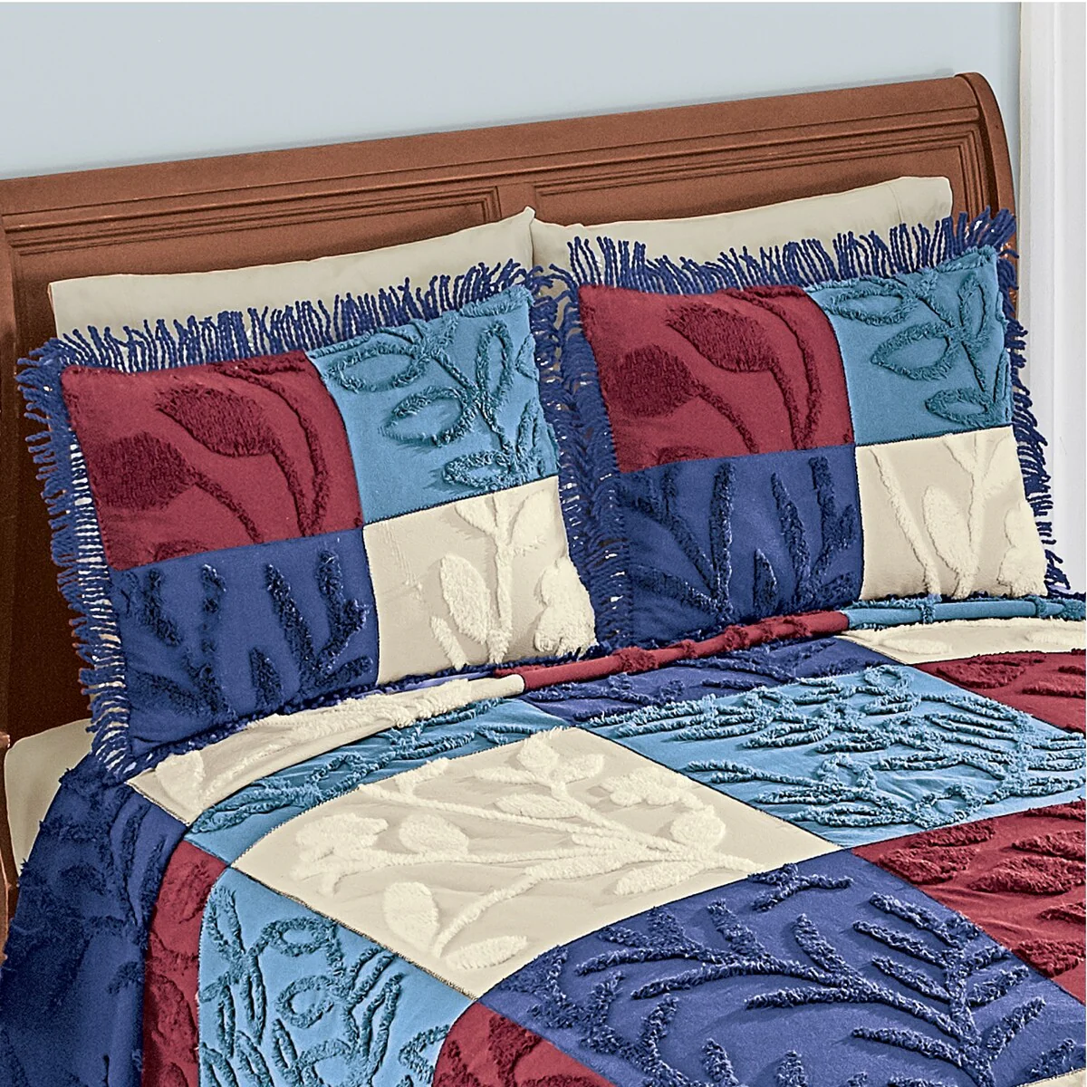 Prima Chenille Pillow Sham with Fringe Border