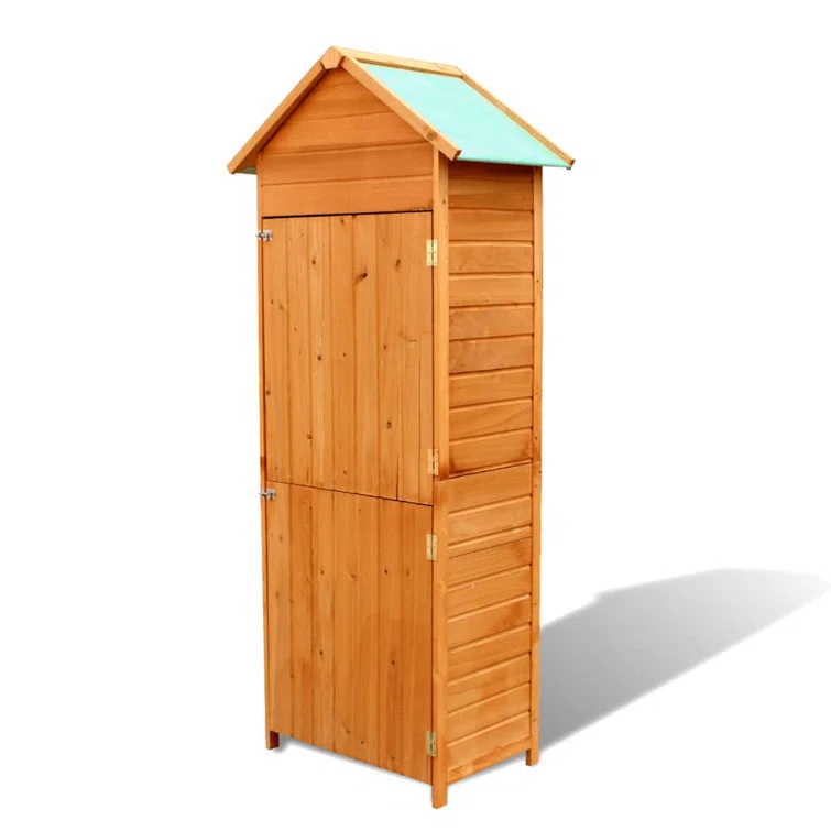 Patio Storage Cabinet Brown 31.1