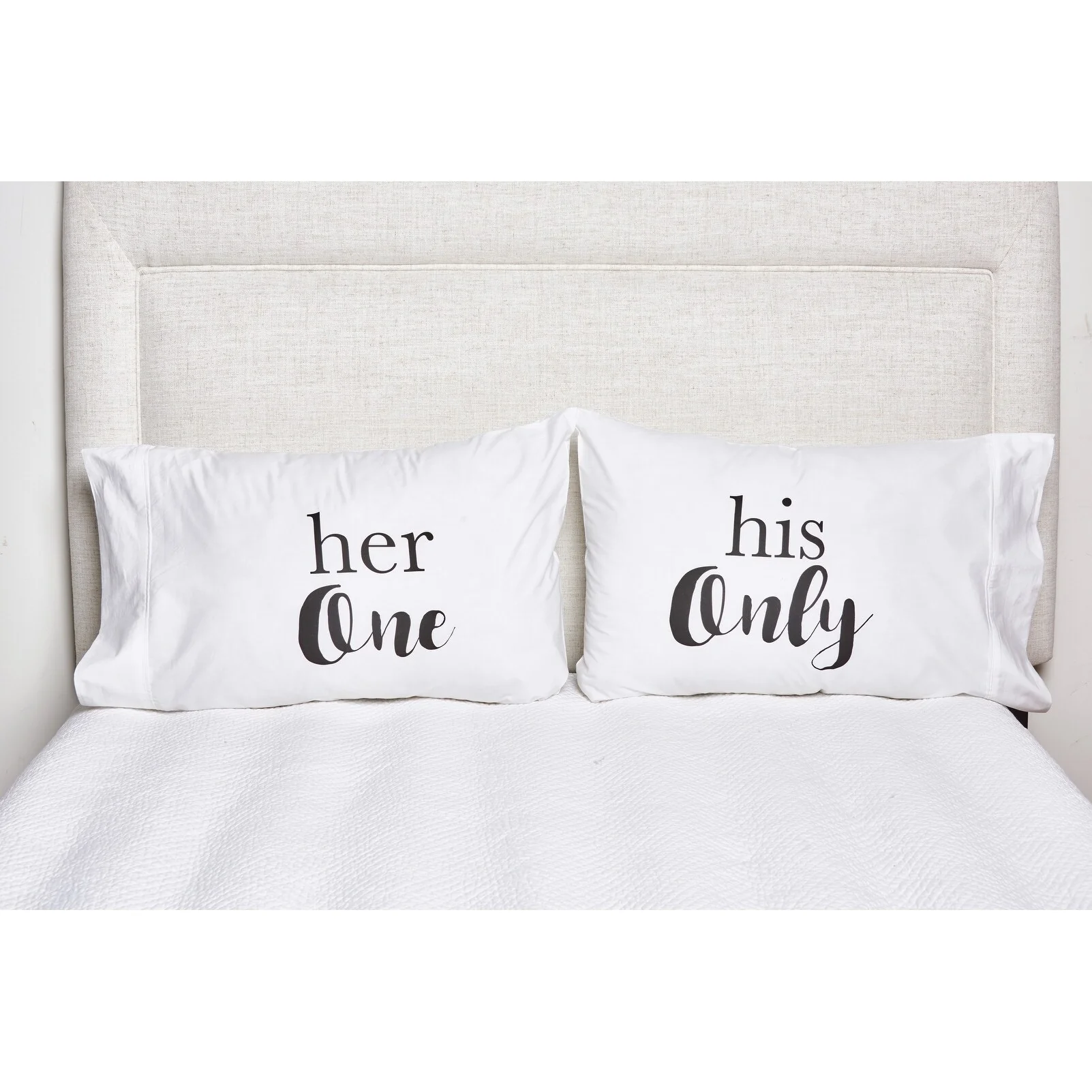 Her One His Only Pillowcase Set