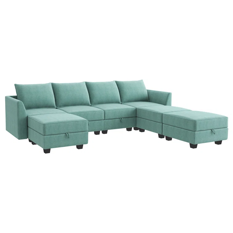 Modular Sectional Sofa U Shaped Couch Reversible Sofa Couch With Storage Seat