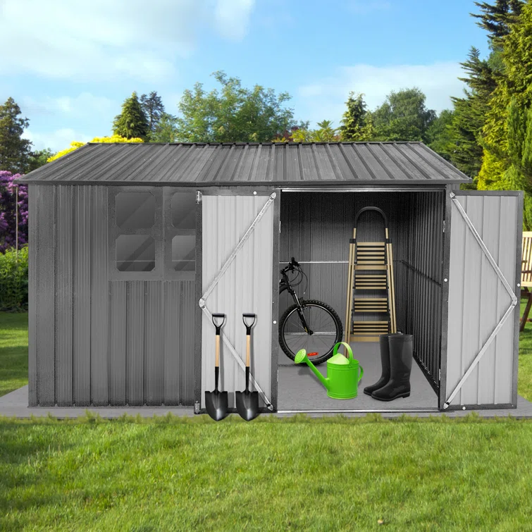 Burton 10 Ft. W X 8 Ft. D Metal Tool Shed
