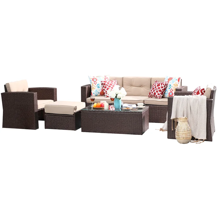 6 - Person Outdoor Seating Group with Cushions