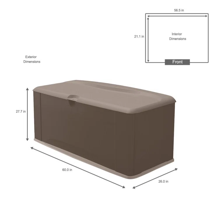 121 Gallon Plastic Deck Box