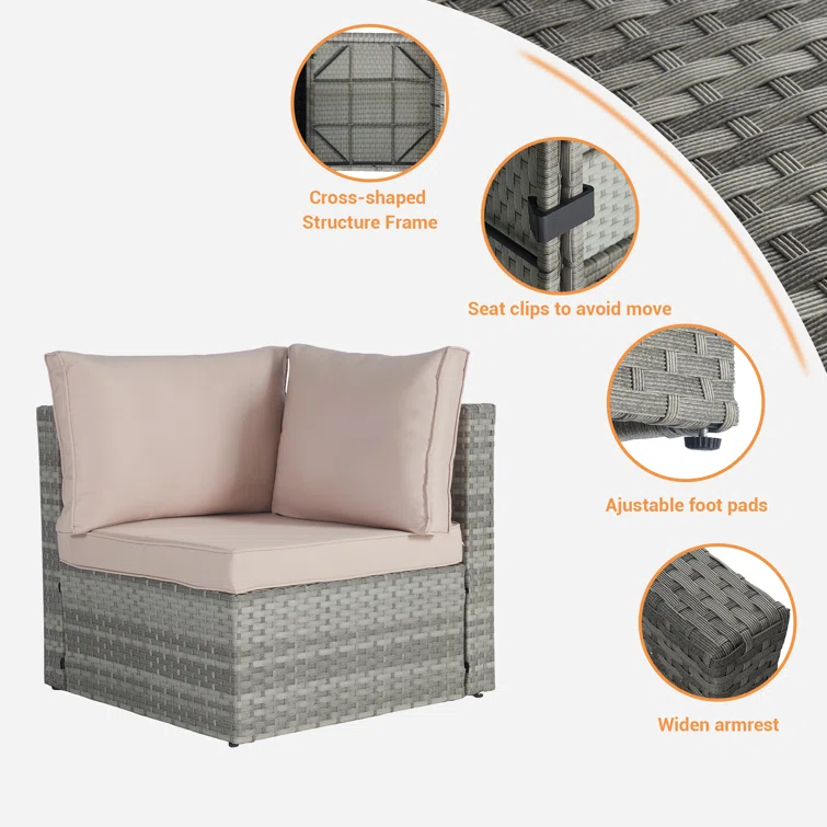 6 - Person Outdoor Seating Group with Cushions