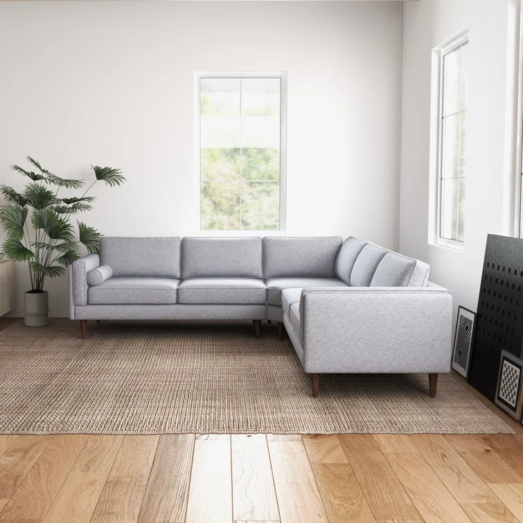 Elberon 3 - Piece Modern Living Room Symmetrical Corner Sofa