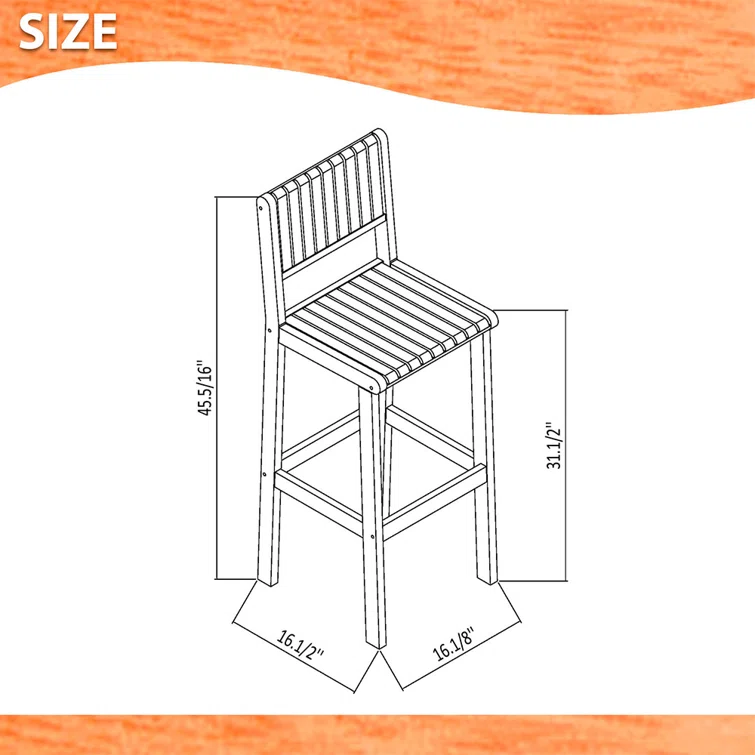 3 - Person Square Outdoor Dining Set