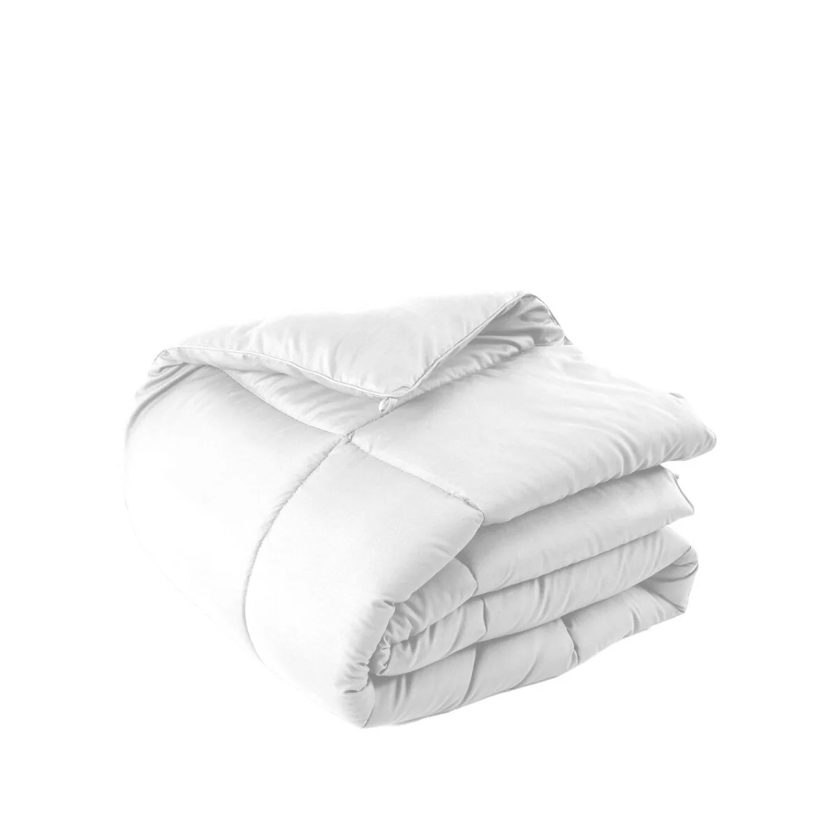 White Twin Box Stitch Microfiber Down Alternative Comforter