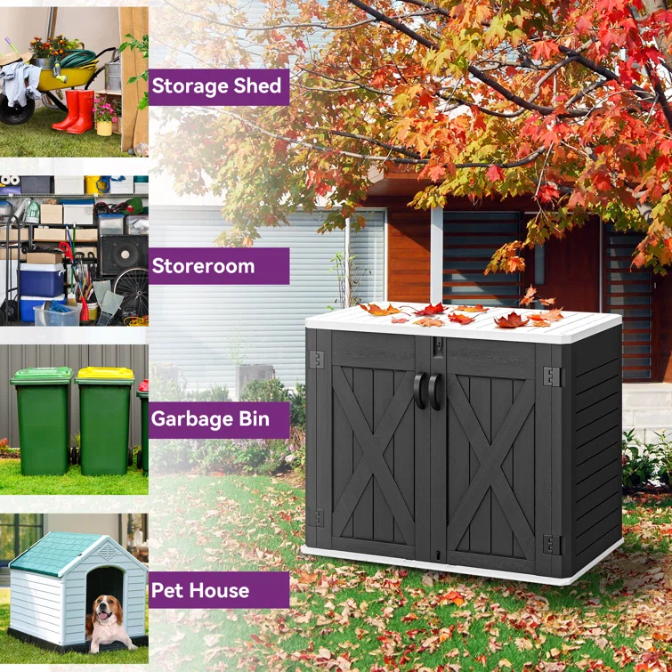 4.25 ft. W x 2.4 ft. D Metal Horizontal Storage Shed