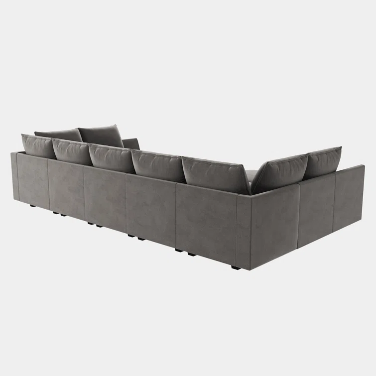 Kandle Velvet Upholstered Chaise Sectional