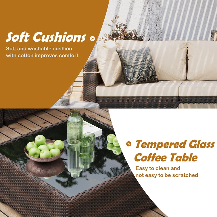 Forksville 6 - Person Outdoor Seating Group with Cushions