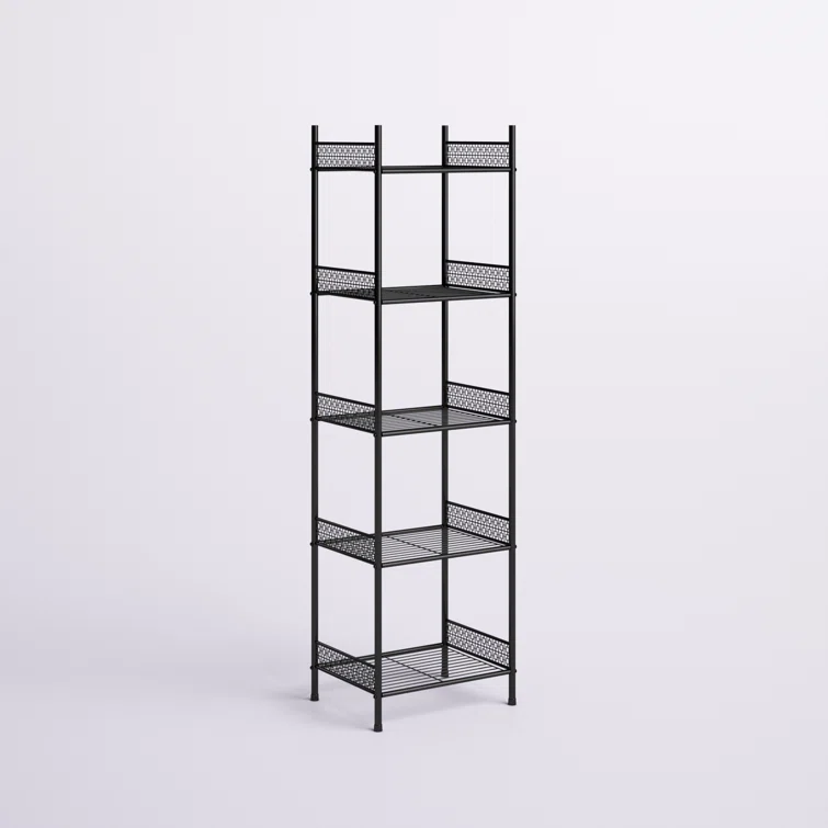 Moffitt 57" H x 12.6" W x 16.3" D 5 Tier Wire Shelving Unit Metal Storage Organizer Rack