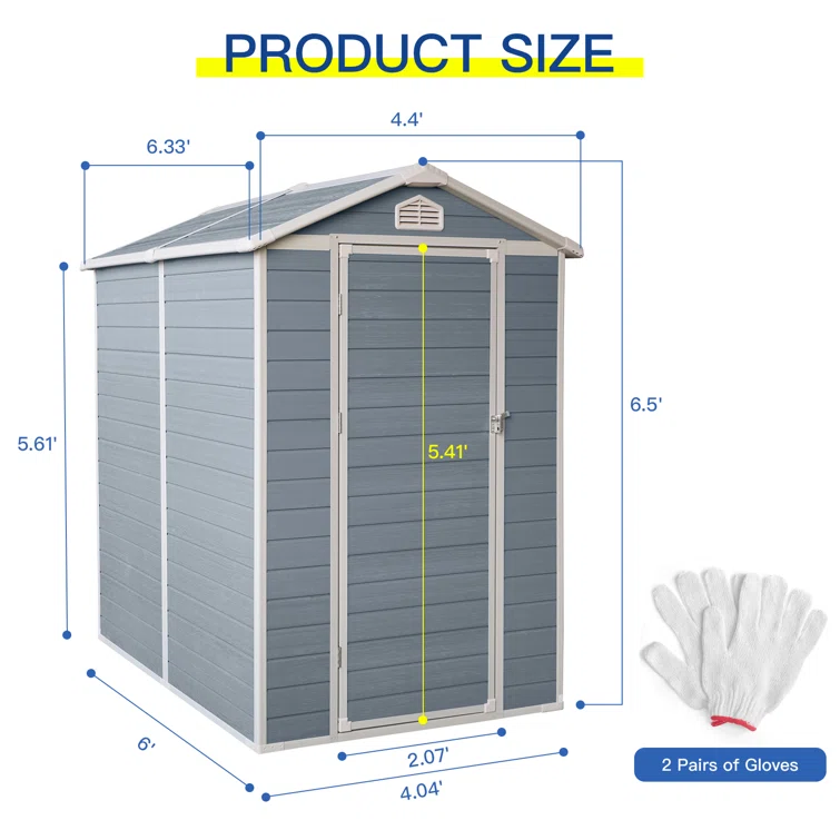 4 ft. W x 6 ft. D Metal Tool Shed<!-- --> <!-- -->(Set of 3)