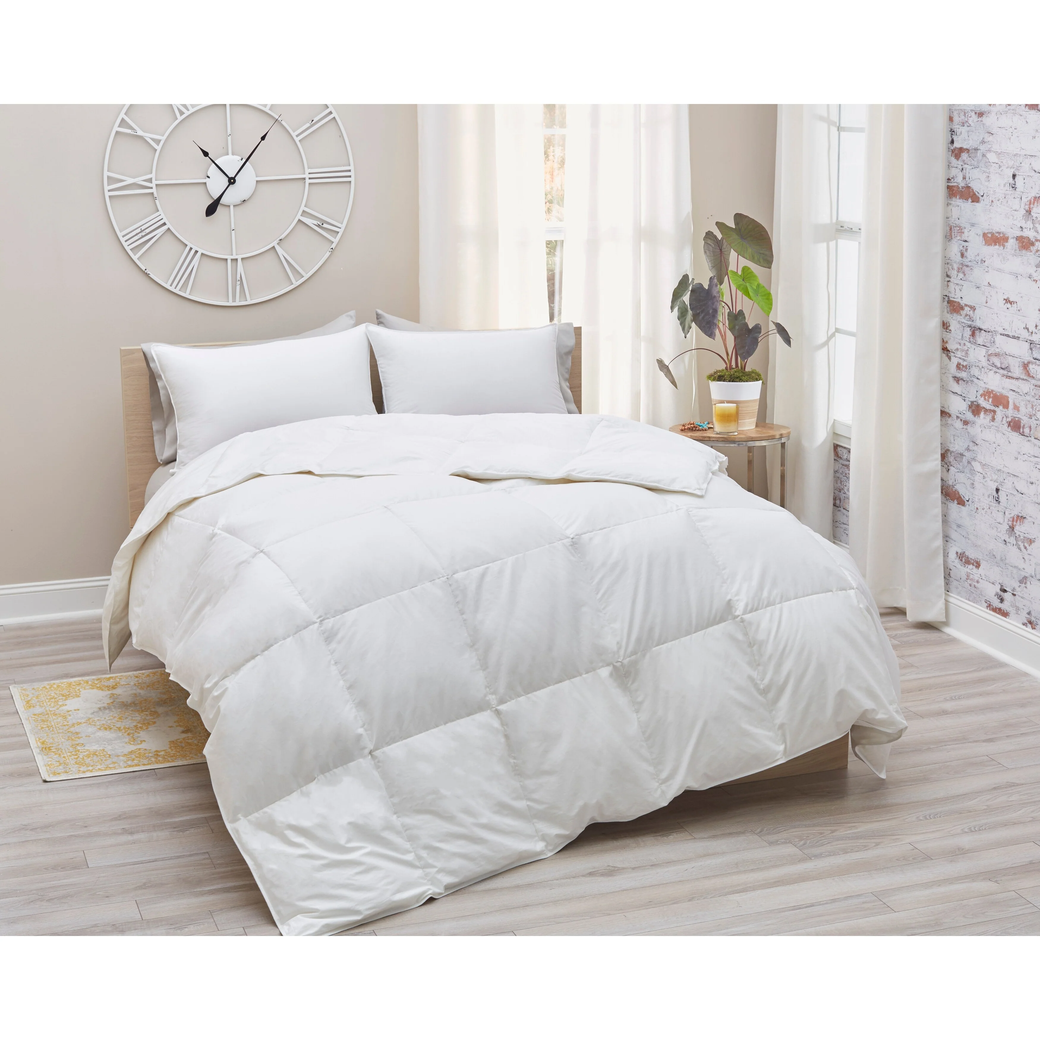 Luxury White Goose Down Comforter – 330TC Cotton Sateen, 700 Fill Power - 100% Cotton Shell