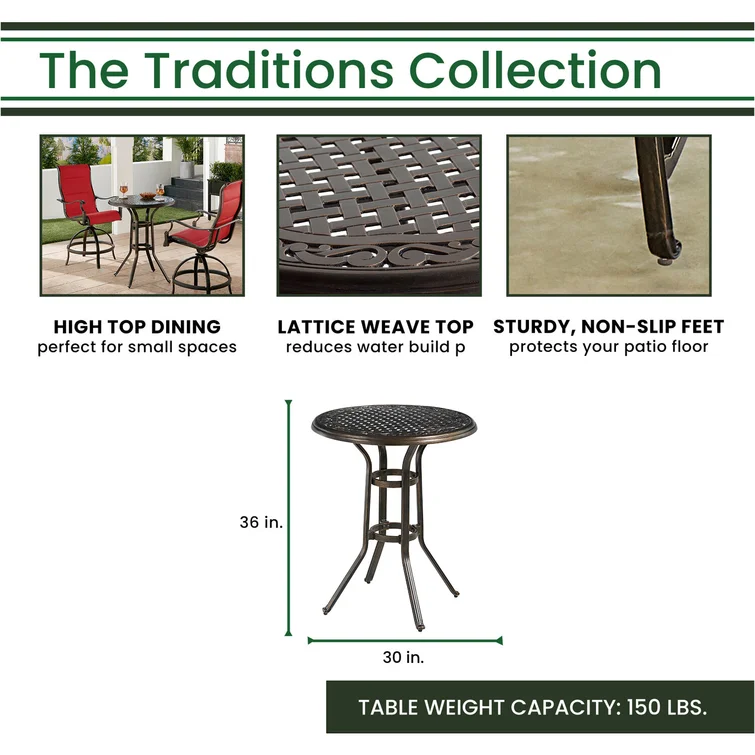 Mikenzie 2 - Person Round Outdoor Dining Set with Cushions