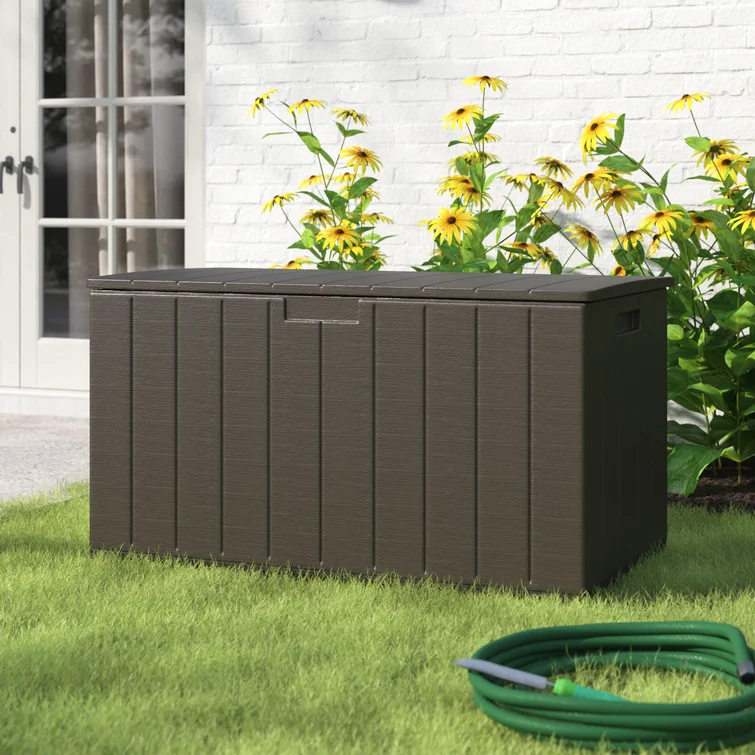 Barton Miller's Retreat 130 Gal Deck Storage in Espresso Brown