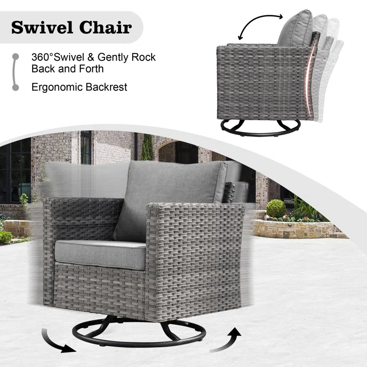 Aliva 6 - Person Outdoor Seating Group with Cushions