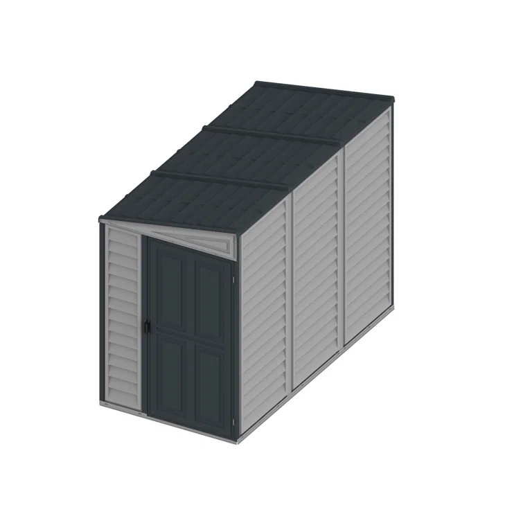 4 ft. W x 8 ft. D Plastic Lean-to Storage Shed