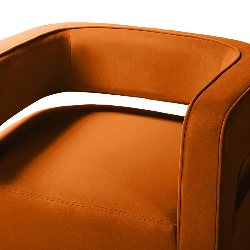Agata Velvet Swivel Barrel Armchair