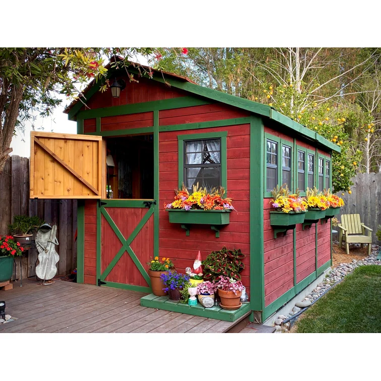 8 ft. W x 12 ft. D Cedar Wood Sunshed Garden Shed