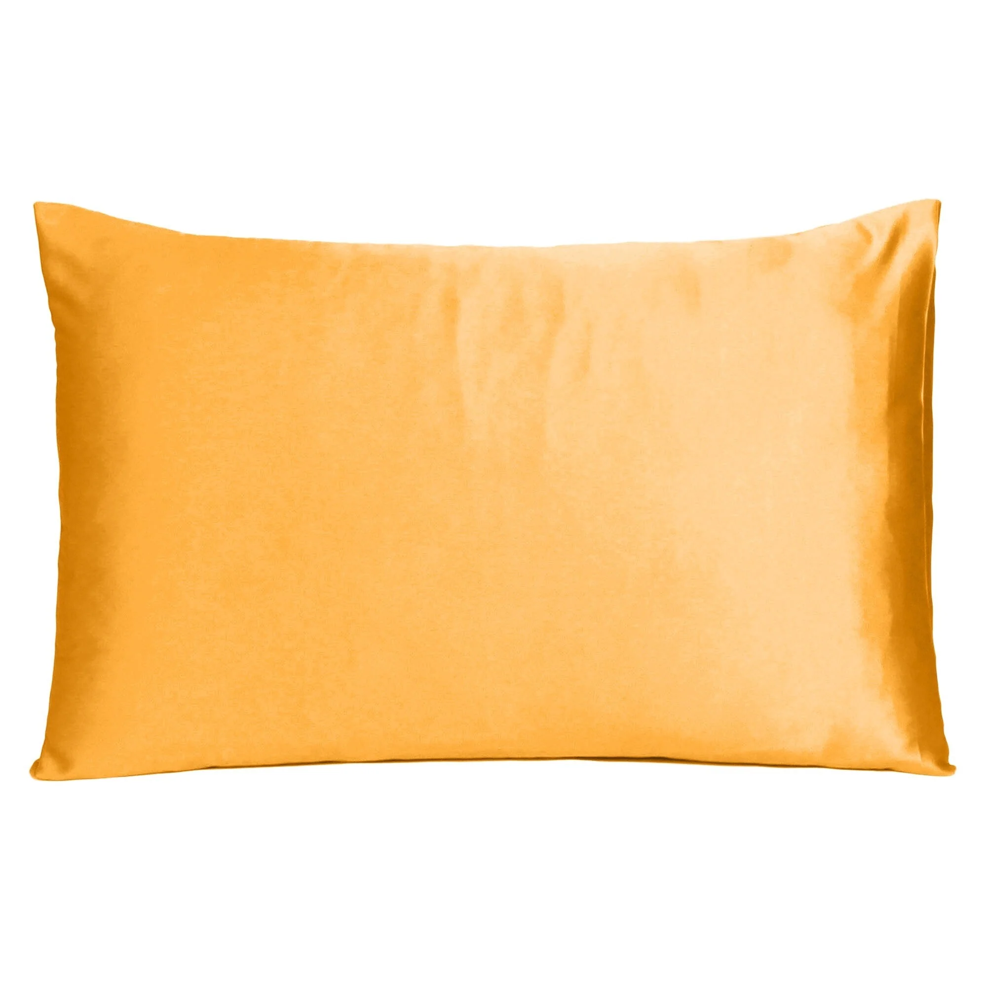 HomeRoots Apricot Dreamy Set Of 2 Silky Satin Standard Pillowcases