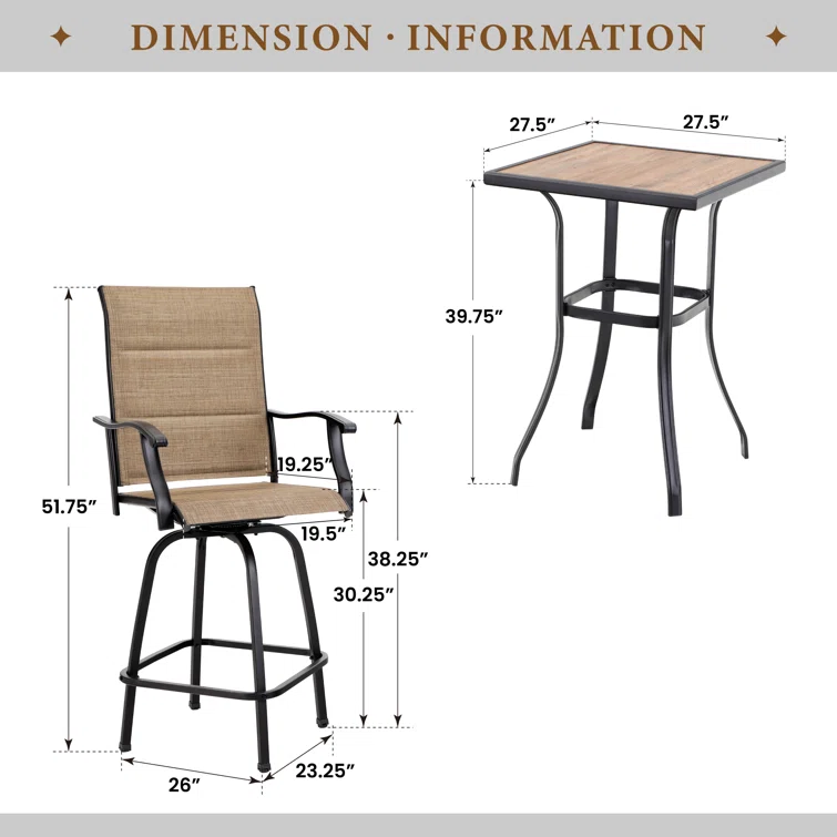 Alyne 4 - Person Square Outdoor Dining Set