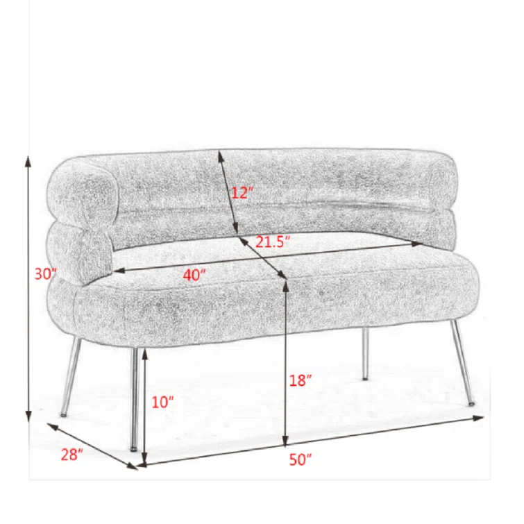 Demetrius  50'' Upholstered Loveseat