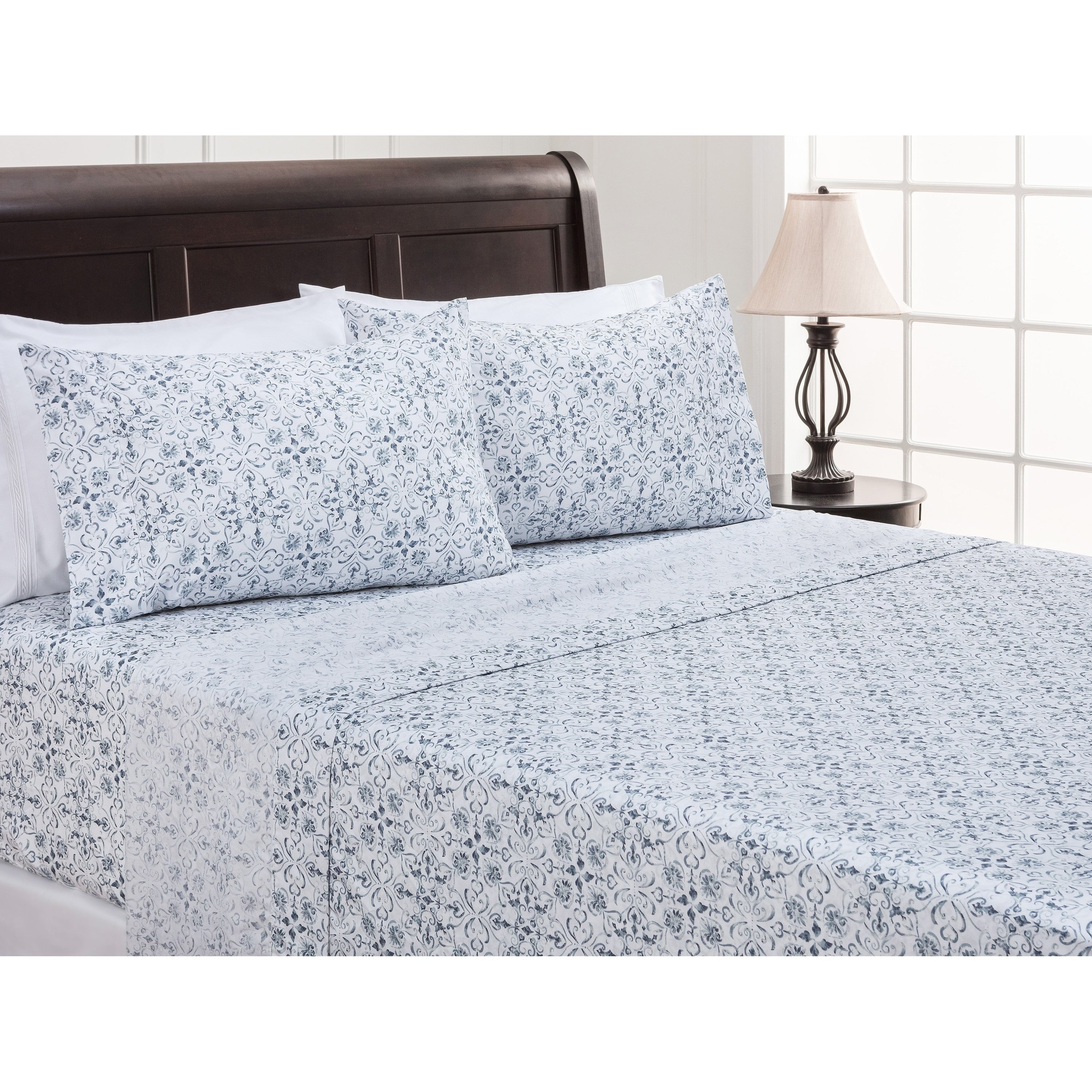 Chanasya Ceramic Print Ultra Soft Luxury Microfiber Sheet Set