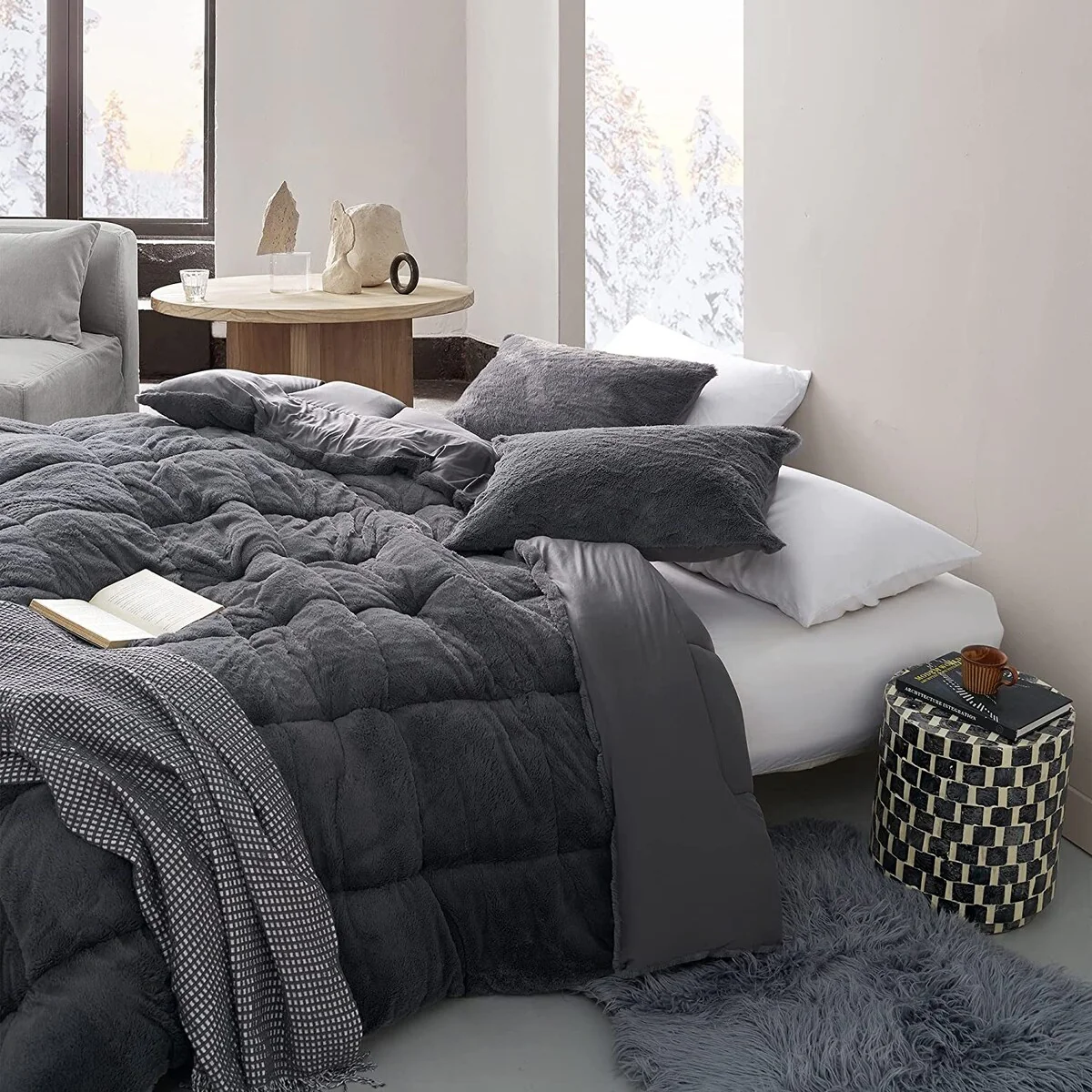 Are You Kidding Bare - Coma Inducer? Oversized Comforter - Charcoal Gray