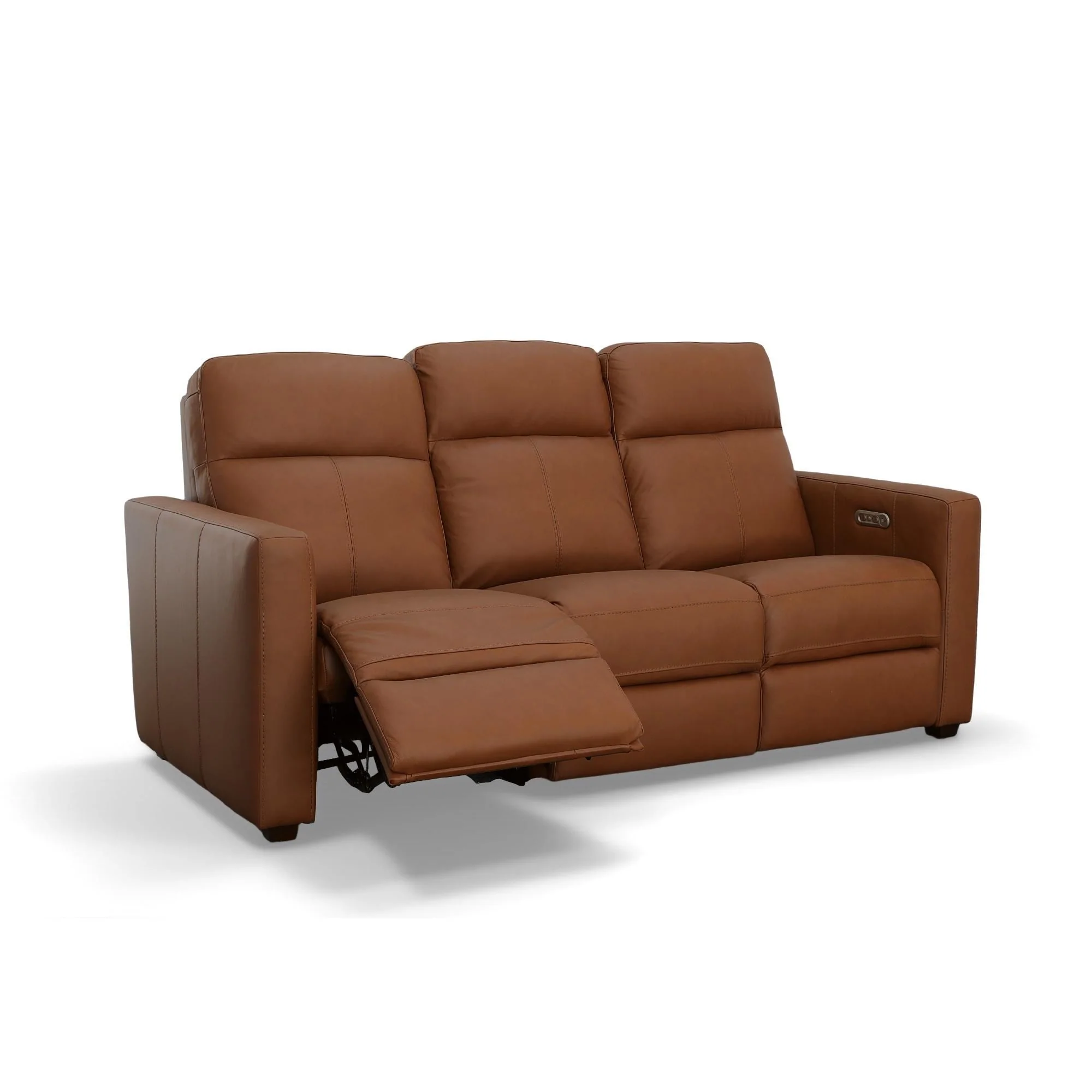 Broadway Leather Power Reclining Sofa with Power Headrests by Flexsteel