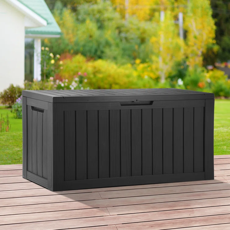 Balconera 46.3'' W 80 Gallons Water Resistant Resin Lockable Deck Box