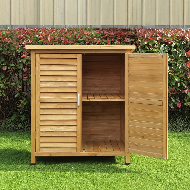 3 ft. W x 2 ft. D Solid Wood Vertical Storage Shed