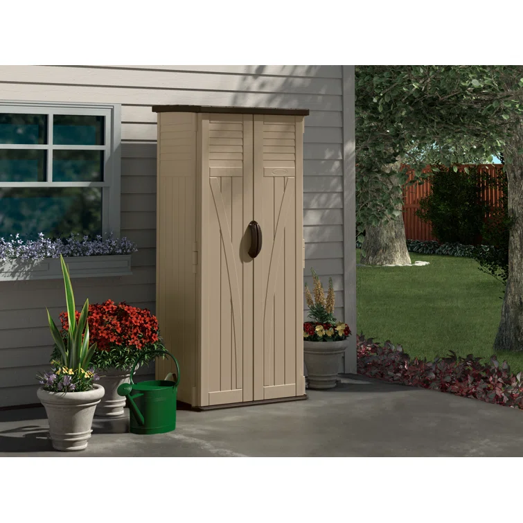 Suncast 2 ft. 9 in. W x 2 ft. D Plastic Vertical Tool Shed