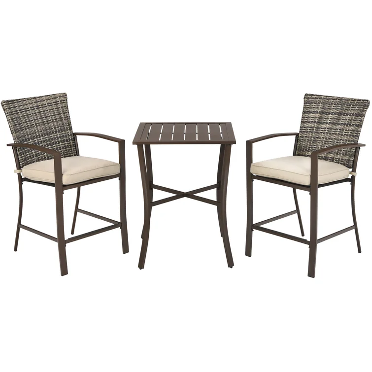 2 - Person Square Outdoor Dining Set with Cushions